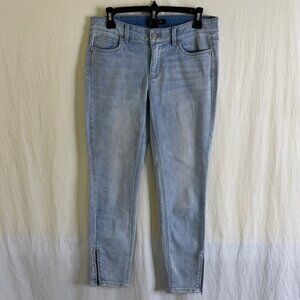 White House Black Market The Skinny Crop Curvy Denim Classic Preppy Jean Blue 4